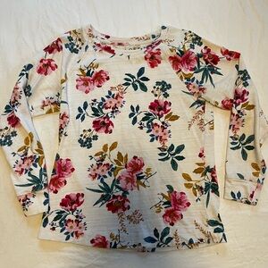 Floral heavy-wight soft blouse